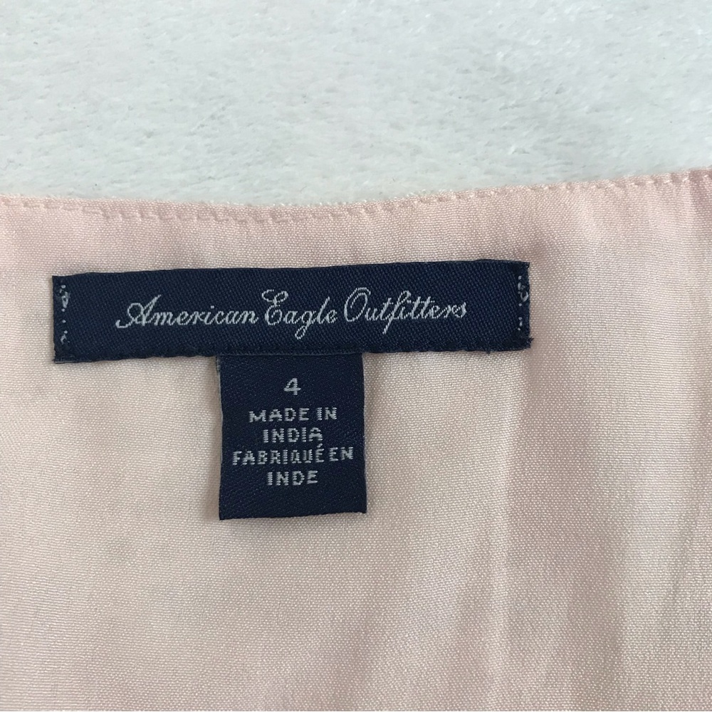 American Eagle Outfitters Blouse Type Peplum Women’s Size 4 Color Light Pink - Picture 6 of 11